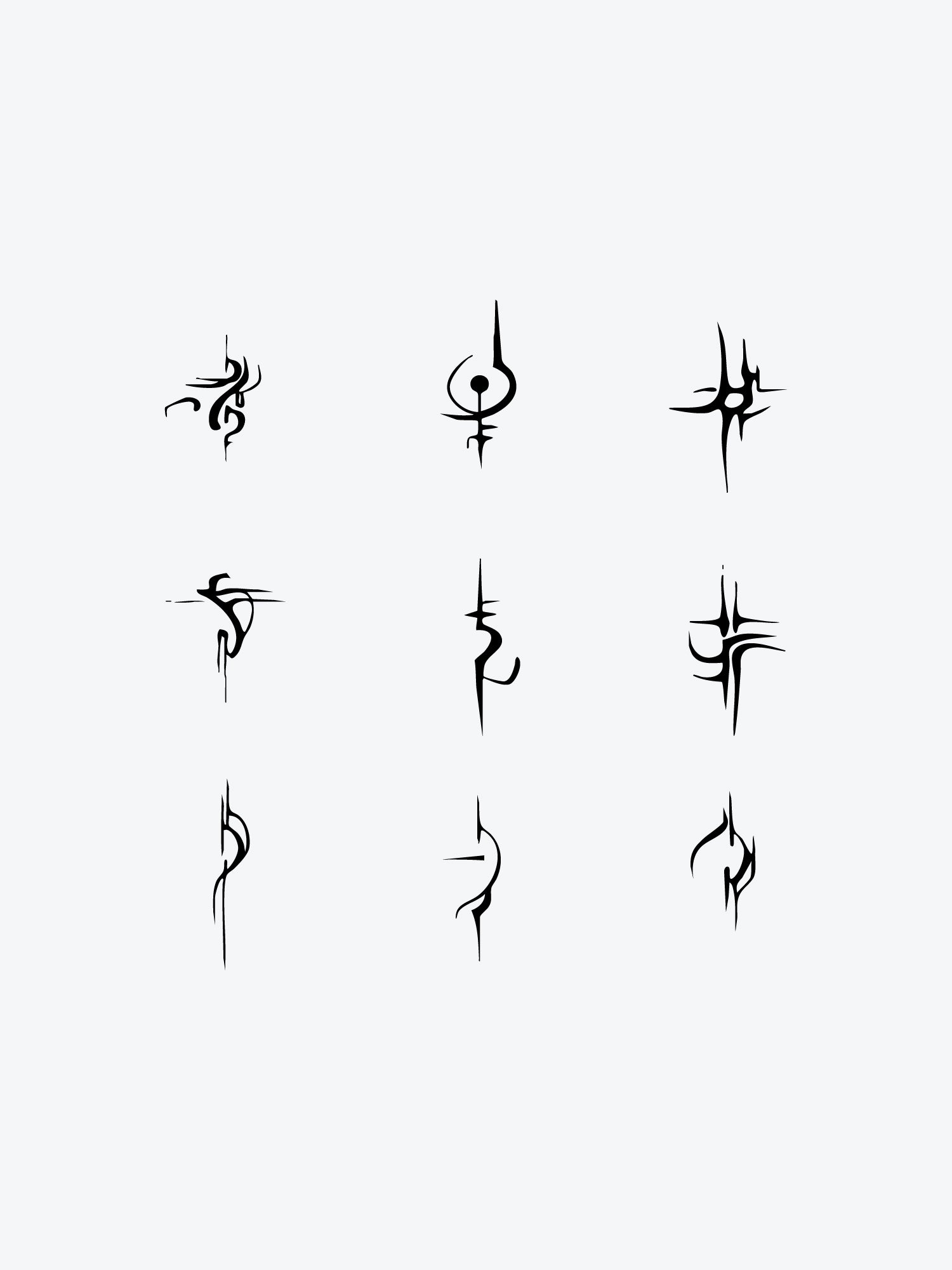 Freestyle Asemic Symbols